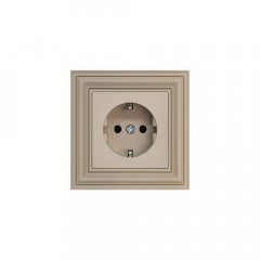 Розетка 2P Liregus Retro со шторками кремовый омбре 29-125