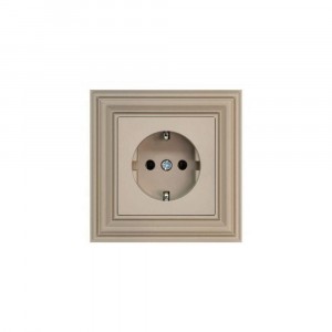Розетка 2P Liregus Retro со шторками кремовый омбре 29-125 Розетка 2P Liregus Retro со шторками кремовый омбре 29-125