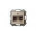 Розетка RJ45/RJ11 Liregus Epsilon шампань 28-3165