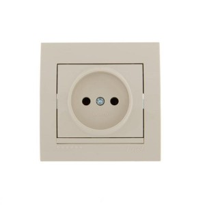 Розетка без зазем. Lezard Deriy кремовая 702-0303-121 Розетка без зазем. Lezard Deriy кремовая 702-0303-121