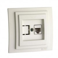 Розетка компьютерная RJ45 Mono Electric Despina/ Larissa 6 кат слоновая кость 500-000105-125 Розетка компьютерная RJ45 Mono Electric Despina/ Larissa 6 кат слоновая кость 500-000105-125