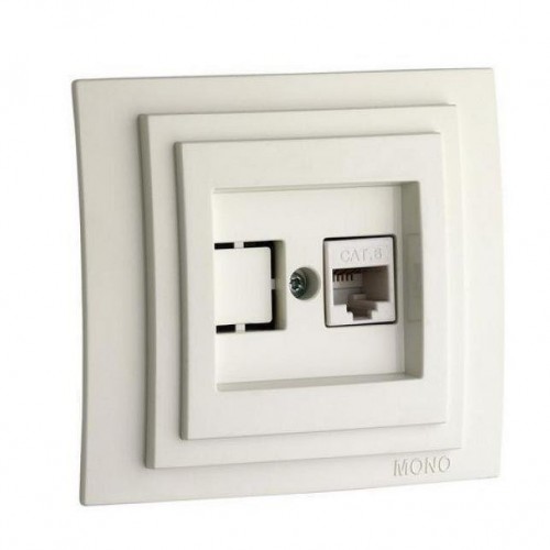 Розетка компьютерная RJ45 Mono Electric Despina/ Larissa 6 кат слоновая кость 500-000105-125 Розетка компьютерная RJ45 Mono Electric Despina/ Larissa 6 кат слоновая кость 500-000105-125