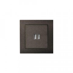 Розетка 2xUSB Liregus Epsilon антрацит 28-1136 Розетка 2xUSB Liregus Epsilon антрацит 28-1136