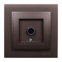 ТВ-розетка проходная Mono Electric Despina универсальная экран бронза 102-232305-137 ТВ-розетка проходная Mono Electric Despina универсальная экран бронза 102-232305-137