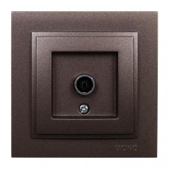 ТВ-розетка проходная Mono Electric Despina универсальная экран бронза 102-232305-137 ТВ-розетка проходная Mono Electric Despina универсальная экран бронза 102-232305-137