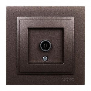 ТВ-розетка проходная Mono Electric Despina универсальная экран бронза 102-232305-137 ТВ-розетка проходная Mono Electric Despina универсальная экран бронза 102-232305-137