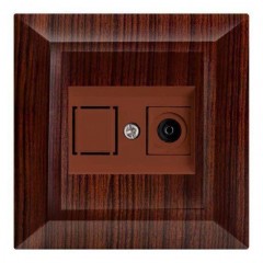 ТВ-розетка Vesta-Electric Roma Mebel коричневый FRZTV010101FRN