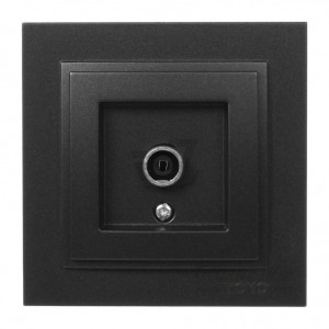 ТВ-розетка проходная Mono Electric Despina универсальная экран графит 102-202005-137 ТВ-розетка проходная Mono Electric Despina универсальная экран графит 102-202005-137