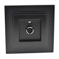 ТВ-розетка концевая Mono Electric Despina экран графит 102-202005-138 ТВ-розетка концевая Mono Electric Despina экран графит 102-202005-138