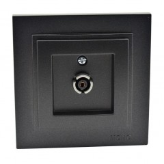 ТВ-розетка концевая Mono Electric Despina экран графит 102-202005-138 ТВ-розетка концевая Mono Electric Despina экран графит 102-202005-138
