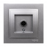 ТВ-розетка проходная Mono Electric Despina универсальная экран серебро 102-212105-137 ТВ-розетка проходная Mono Electric Despina универсальная экран серебро 102-212105-137