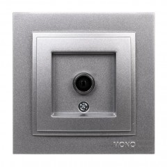 ТВ-розетка проходная Mono Electric Despina универсальная экран серебро 102-212105-137 ТВ-розетка проходная Mono Electric Despina универсальная экран серебро 102-212105-137