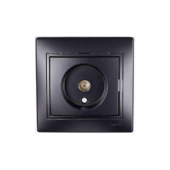 ТВ-розетка проходная Lezard Mira черная 701-4242-129 ТВ-розетка проходная Lezard Mira черная 701-4242-129