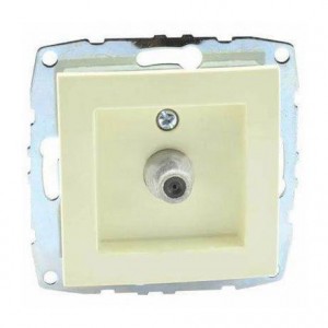 ТВ-розетка концевая Mono Electric Despina/Larissa с экраном крем 500-001705-138