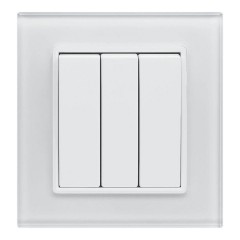 Выключатель трехклавишный Vesta-Electric Exclusive White белый FVK050312BEL