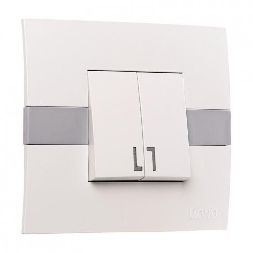 Выключатель Mono Electric Eсо двухклавишный белый 101-010101-102 Выключатель Mono Electric Eсо двухклавишный белый 101-010101-102