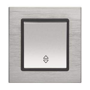 Выключатель одноклавишный проходной промежуточный Vesta-Electric Exclusive Silver Metallic серебро FVK050313SER