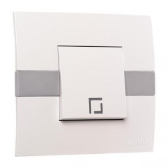 Выключатель Mono Electric Eсо одноклавишный белый 101-010101-100 Выключатель Mono Electric Eсо одноклавишный белый 101-010101-100