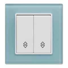 Выключатель двухклавишный проходной Vesta-Electric Exclusive Blue голубой FVK050106SIN Выключатель двухклавишный проходной Vesta-Electric Exclusive Blue голубой FVK050106SIN