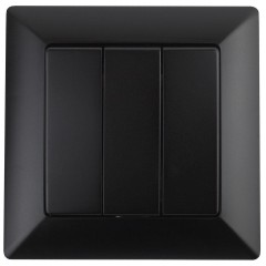 Выключатель трехклавишный ЭРА Intro Solo 10A 250V антрацит 4-106-05 Б0043302 Выключатель трехклавишный ЭРА Intro Solo 10A 250V антрацит 4-106-05 Б0043302