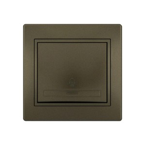 Кнопка звонка Lezard Mira коричневый со вставкой 701-3131-103