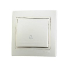 Кнопка звонка Lezard Mira кремовый со вставкой 701-0303-103