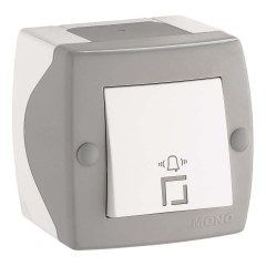 Кнопка звонка Mono Electric Octans IP20 бело-серый 104-020001-107 Кнопка звонка Mono Electric Octans IP20 бело-серый 104-020001-107