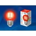 Лампа светодиодная филаментная Uniel E27 5W красная LED-G45-5W/RED/E27 GLA02RD UL-00002986