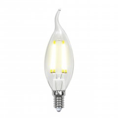 Лампа светодиодная филаментная Uniel E14 6W 3000K прозрачная LED-CW35-6W/WW/E14/CL GLA01TR UL-00002199