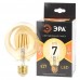Лампа светодиодная филаментная ЭРА E27 7W 2400K прозрачная F-LED G95-7W-824-E27 gold Б0047662