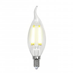 Лампа светодиодная филаментная Uniel E14 7,5W 3000K прозрачная LED-CW35-7,5W/WW/E14/CL GLA01TR UL-00003248