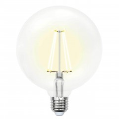 Лампа светодиодная филаментная Uniel E27 15W 3000K прозрачная LED-G125-15W/3000K/E27/CL PLS02WH UL-00004860