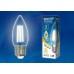 Лампа светодиодная филаментная диммируемая Uniel E27 5W 3000K прозрачная LED-C35-5W/WW/E27/CL/DIM UL-00003643