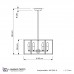 Подвесная люстра Lumina Deco Lorton LDP 1142-6 BK+MD