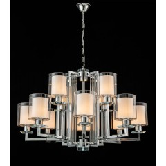 Подвесная люстра iLamp King RM6201-8+4 CR+CL