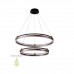 Купить Подвесная люстра Crystal Lux FERNANDO SP123W LED D600+800 COFFEE/BLACK с доставкой по России