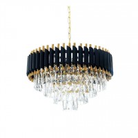 Подвесная люстра Lumina Deco Funneli LDP 6003-550 BK+F.GD