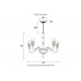 Подвесная люстра Crystal Lux SILVESTRO SP8 AMBER