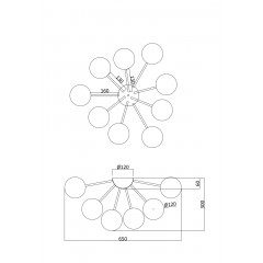 Потолочный светильник Freya FR5120CL-09G