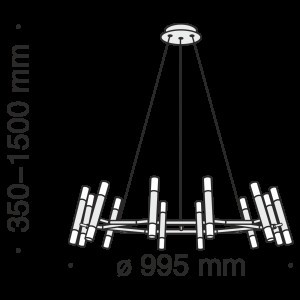 Подвесной светильник Maytoni MOD031PL-24B
