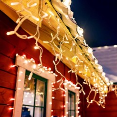 Уличная светодиодная гирлянда Ardecoled бахрома ARD-Edge-PRO-4000x600-White-128LED-Milk-STD Warm 034110 Уличная светодиодная гирлянда Ardecoled бахрома ARD-Edge-PRO-4000x600-White-128LED-Milk-STD Warm 034110