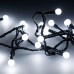Уличная светодиодная гирлянда Ardecoled шарики 230V белый ARD-Ball-Classic-D13-5000-Black-50Led White 025565