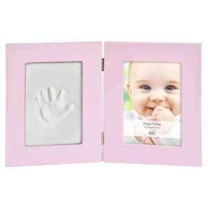 Фоторамка Innova PI07885 Фоторамка 13*18 + набор для лепки Baby Keepsake photo and imprint kit розовая, МДФ Б0032001