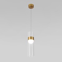Подвесной светодиодный светильник Eurosvet Lumen 50244/1 Led латунь/прозрачный