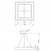 Подвесной светодиодный cветильник Geometria ЭРА Quadro SPO-162-W-40K-070 70Вт 4000К белый Б0050584