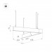 Подвесной светодиодный светильник Arlight ALT-LINEAIR-ANGLE-60-FLAT-UPDOWN-DIM-700x605-55W Warm3000 035702