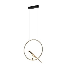 Подвесной светодиодный светильник Gerhort G61391/1BK+GD WT
