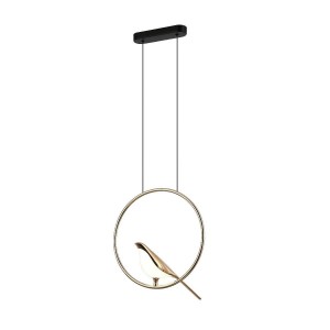 Подвесной светодиодный светильник Gerhort G61391/1BK+GD WT