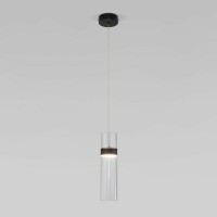 Подвесной светодиодный светильник Eurosvet Lumen 50244/1 Led черный/прозрачный