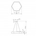 Подвесной светодиодный cветильник Geometria ЭРА Hexagon SPO-121-W-40K-038 38Вт 4000К белый Б0050550
